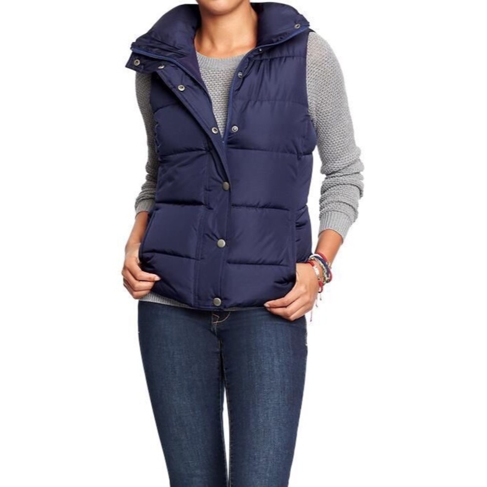 Old Navy Navy Blue Puffer Vest